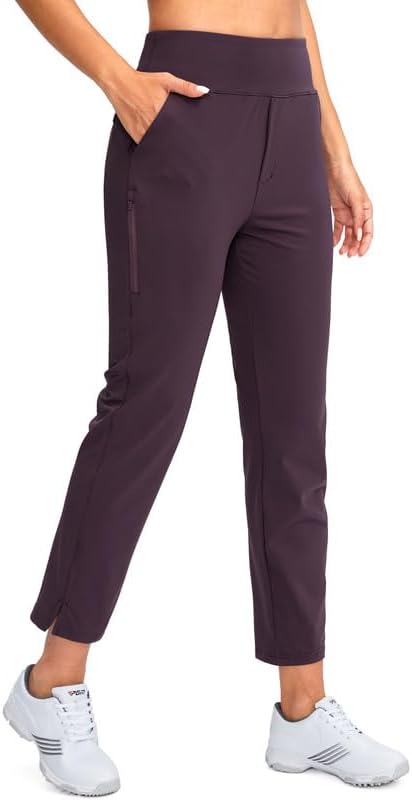 YYV Women's Golf Pants High Waist Stretch Ankle Pants with Pockets | Work Ankle Pants, Dress Pants with 4 Pockets, For Yoga Business Travel Casual