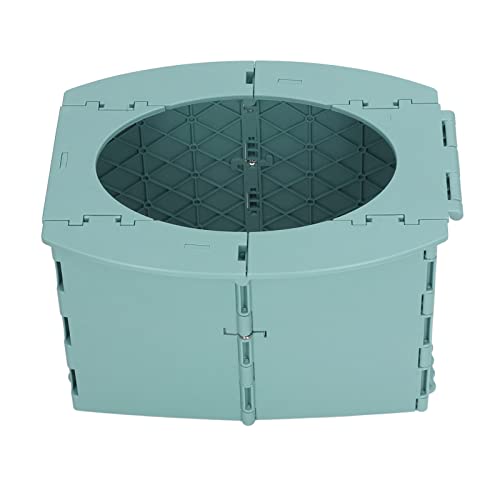 Portable Potty for Toddlers, Lightweight Travel Toilet with Carry Handle Ideal for Camping, Long Journeys Outdoor Use Foldable Baby Potty Trainer (Green)