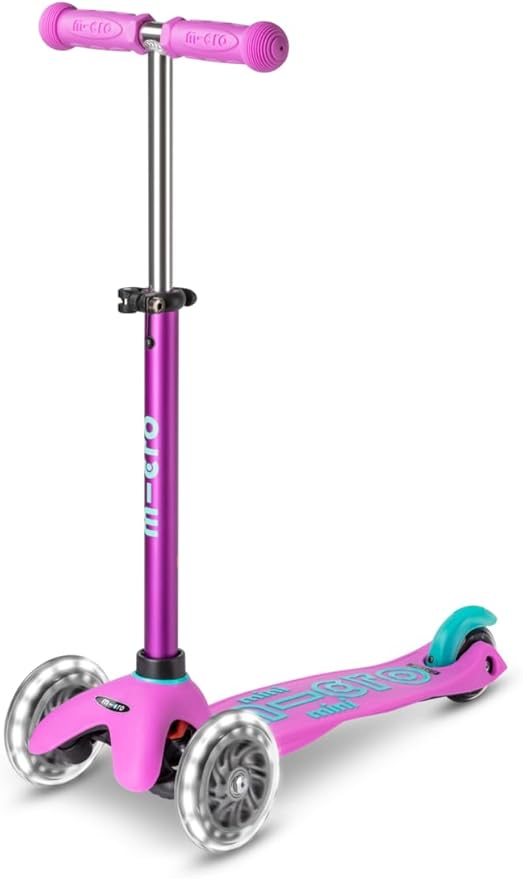 Micro Kickboard Mini Deluxe LED Three-Wheeled Lean-to-Steer Swiss-Designed Micro Scooter