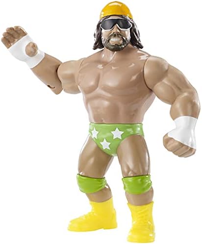 WWE Macho Man Randy Savage Retro App 4.5-inch Figures with Signature Move, Retro Styling & App Play