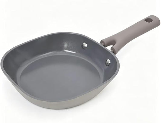 8 Inch Ceramic Nonstick Frying Pan - Dual Ceramic Coating Inside & Out, PFAS/PFOA-Free Skillet, Induction Compatible & Dishwasher Safe, Stay-Cool Handle, Eco-Friendly Egg Pan
