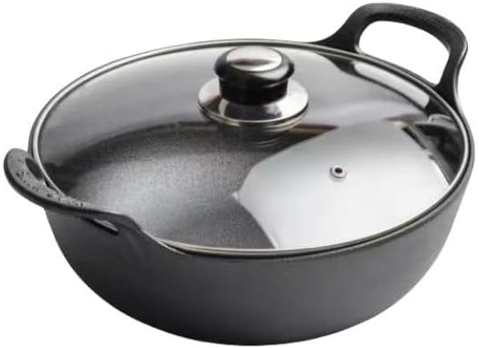 9 inch Cast Iron Wok with Handles, Grilling Pan, Use in the Oven, on the Stove, or on the Grill (9 inch)