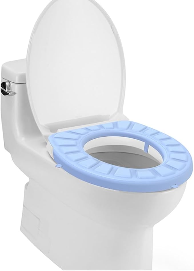 Silicone Toilet Seat Cover Decorative Mat Waterproof Thicken Mat Supplies for Home Bathroom Showering Decoration Mat