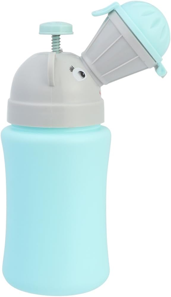ARTIBETTER Creative Car Urinal Portable Urinal Bottle for Kids Boys Emergency Travel Potty Leakproof Cartoon Design 8.66X3.14X8.66In