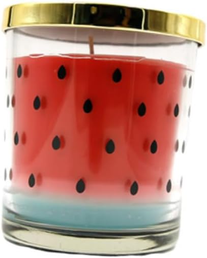 Fruit Shaped Smokeless Watermelon Scented Candle with Natural Essential Oils Handmade Aromatherapy Candle for Home and Office Décor