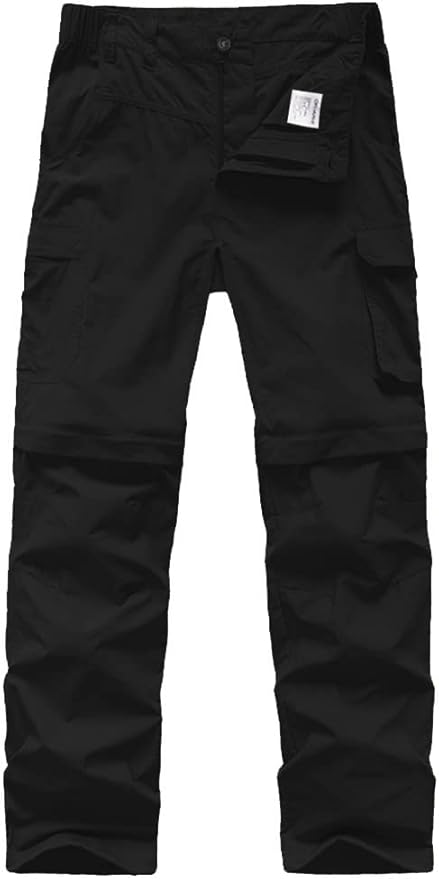 linlon Kids' Cargo Pants, Boy's Casual Outdoor Quick Dry Waterproof Hiking Climbing Convertible Trousers #9016