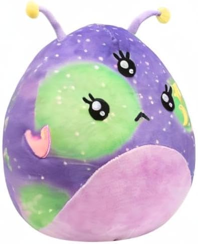 asfan 14'' Alien Plush Pillow Soft Cute Extraterrestrial Stuffed Animal Home Room Decoration Birthday Christmas Festival Gifts for Kids Toddlers, Purple