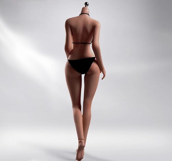 1/6 Scale Female Action Figure Body, 12 inches Seamless Action Figure Body, Super Realistic Female Figure Model, Soft & Flexible Action Figure Body with Detachable Hand Gesture Shapes (Copper Skin)