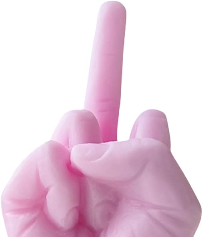 Middle Finger Scented Candle Soy Wax Long Lasting Candle Middle Finger Shaped Model Scented Candle Aromatherapy Hand Gesture Candles Home Decoration Ornaments