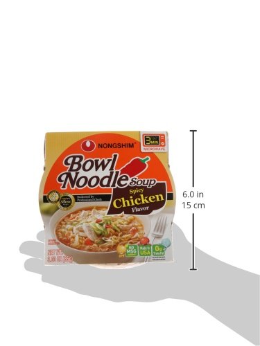 Nongshim Ramen Noodles, Gourmet Instant Ramen bowl, Premium Microwavable Noodle Soup, Spicy Chicken, 3.03 Ounce (Pack of 2)