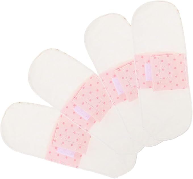 SHOWERORO Reusable Cotton Panty Liners 5Pcs Washable Menstrual Pads for Women Breathable Postpartum Care Pads Daily and Overnight Use