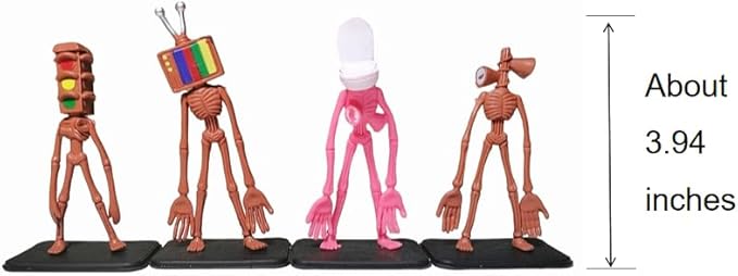 6 PCS Siren Head Toys Action Figure Horror Model Doll Gift for Kids Birthday Halloween Christmas Party Toys (8 PCS)