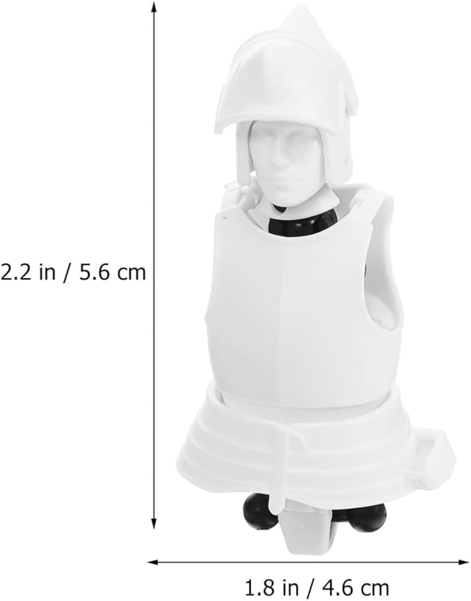 Toyvian 1set Articulated Medieval Knight Action Figure Accessories Poseable Robot Toy for Creative Play Includes Dual Helmets and Hand Styles Desktop Ornament and Shelf Decoration