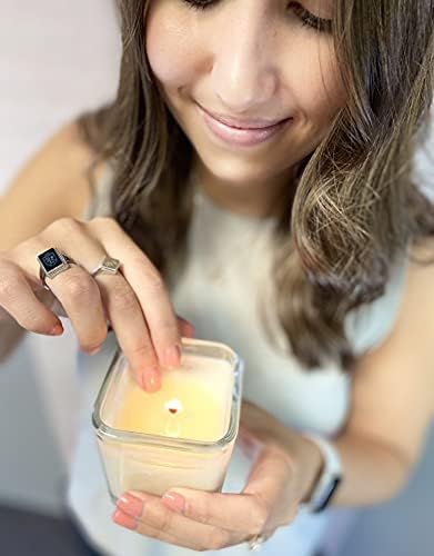 Lotion Candle - Citrus Basil & Wild Mint Scented Massage Candles for Self Care, 10 Oz. Soy Wax Candle with Essential Oil Blends, Coconut Oil, and Vitamin E, 55 Hour Burn Time