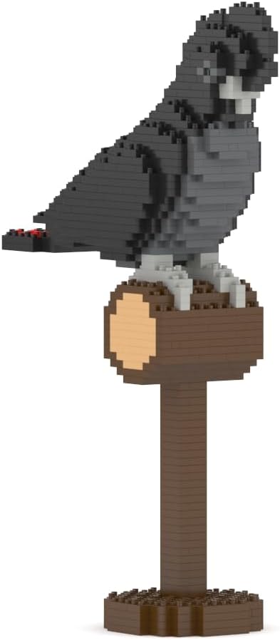 JEKCA Red-Tailed Black Cockatoo 01S | Parrot Plastic Building Blocks | Age 14+