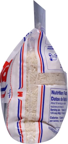 Mahatma Extra-Long-Grain White Rice, 5-Pound Bag | Long-grain white rice for stovetop or microwave, quick and easy to cook, gluten-free, vegan, kosher, non-GMO, bulk bag