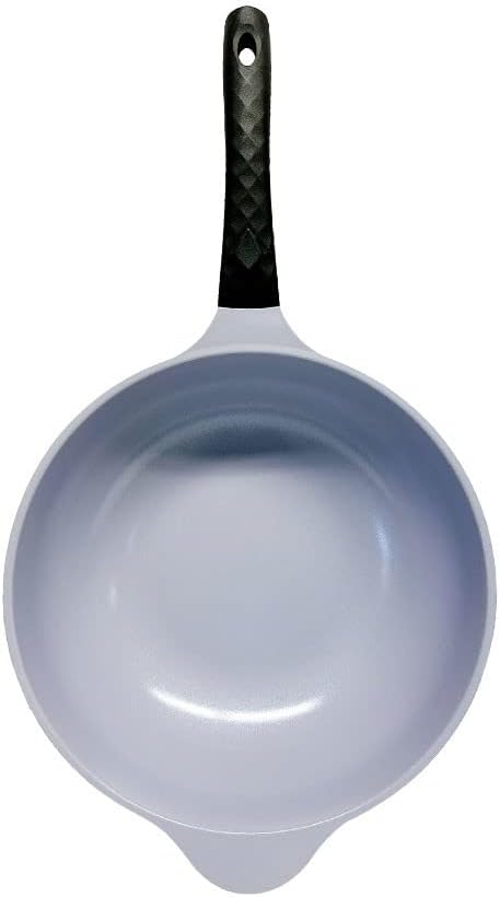 |MADE IN KOREA| 12.5" Ceramic Coating Interior and Exterior Cooking Wok, Pan Set