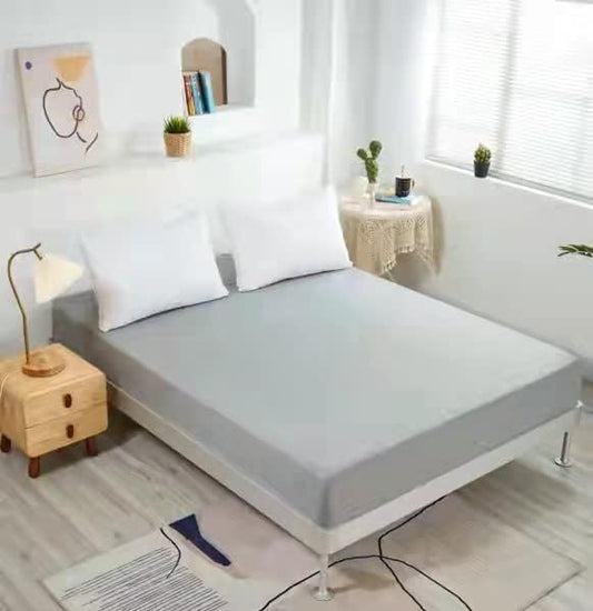 NHNHN 2 Pack Fitted Sheet-Deep Pockets-Soft Microfiber-Easy Care-Shrinkage and Fade Resistant-Fitted Sheets Twin Size-2 Sets of Fitted Sheets (Twin?2 Pcs, Grey)