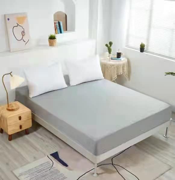 NHNHN Fitted Sheet-Deep Pockets-Soft Microfiber-Easy Care-Shrinkage and Fade Resistant-Fitted Sheets Twin Size for Girl Woman Teens Kids-Only 1 Fitted Sheet (Twin, Light Grey)