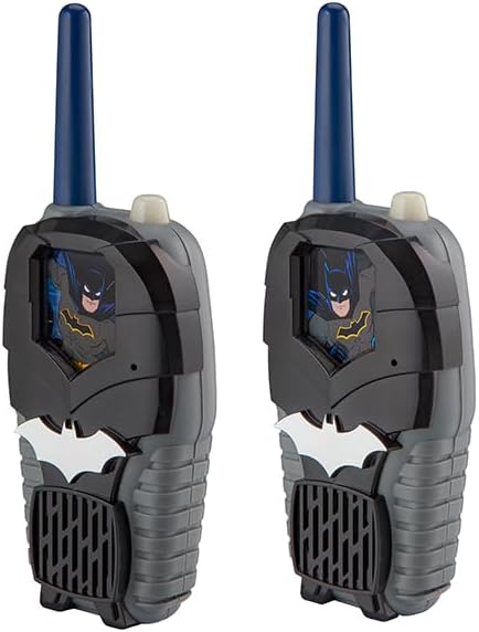 Batman Toy Walkie Talkies for Kids, Static Free Indoor and Outdoor Toys for Boys with Light Up Graphics Designed for Fans of Batman Toys
