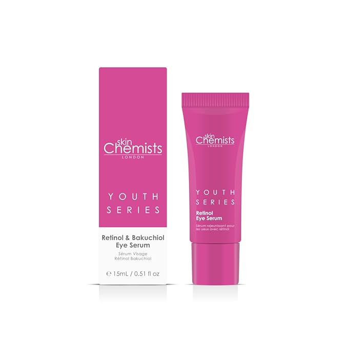 skinChemists Retinol + Bakuchiol Eye Serum for Fine Lines & Dark Circles – Gentle Under Eye Treatment