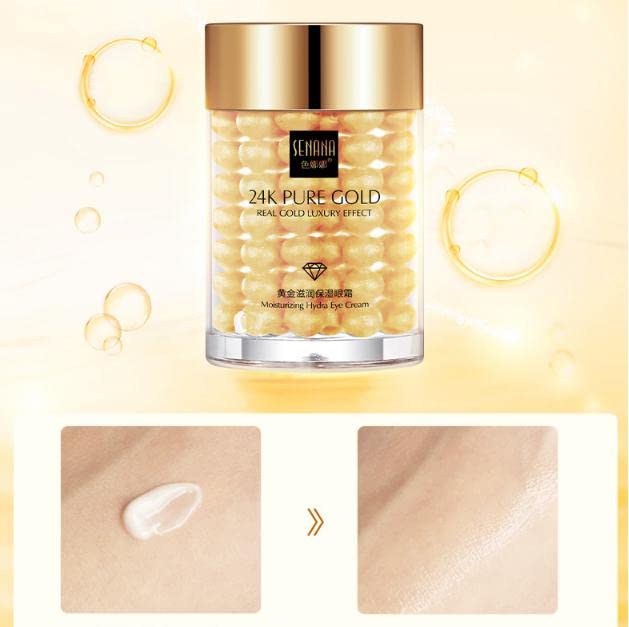 24K Gold Eye Cream For Deep Hydrating, Anti-Aging Gold Eye Cream Eye Treatment Creams For Dark Circles And Puffiness,Moisturizing Gold Cream Lifting Eye SENANA (3 PACKS)