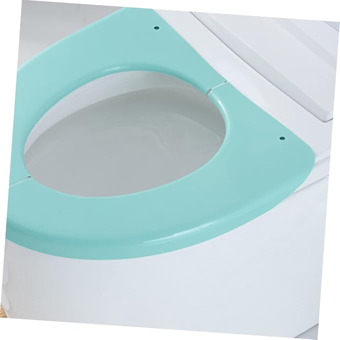 PartyKindom Folding Potty Seat Cover for Toilet Training Lightweight Portable Cushion for Toilets Durable Plastic Material Green