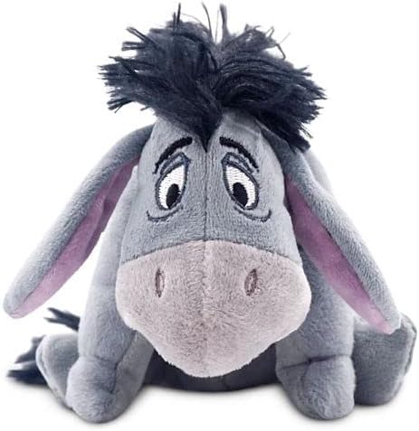 DISNEY STORE Official Mini Bean Bag Plushies - Eeyore - Cute Stuffed Animal with Detailed Sculpting, Embroidered Features, Bean Bag Bottom Plush Toys for Kids