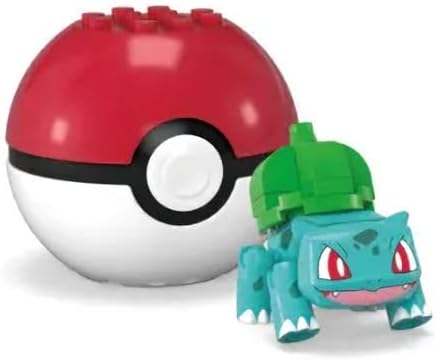 MEGA Pokémon Poké Ball Building Set, Includes Bulbasaur, Charmander, Ditto, Jigglypuff, Pikachu, Squirtle, Ages 6+ GFC85-963F