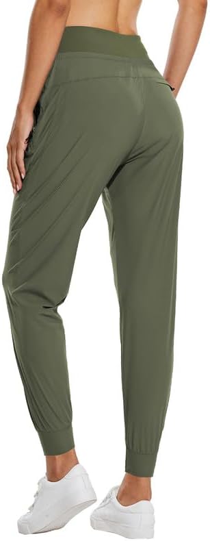 baleaf Womens Lightweight Hiking Pants Water Resistant Quick Dry Joggers with 5 Zipper Pockets UPF 50+ for Travel Hiking