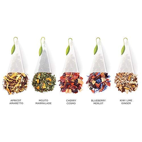 Tea Forte Premium Presentation Box Gift Set Sampler, 20 Count, Assorted Blends Individually Wrapped Handcrafted Pyramid Infuser Bags, Herbal Retreat Tea