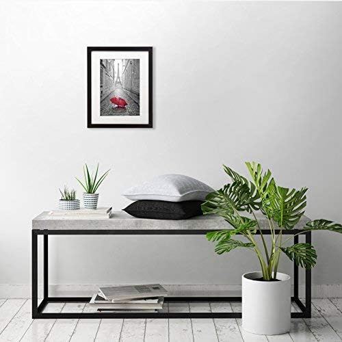 Americanflat 11x13 Picture Frame with Shatter-Resistant Glass - Use as 8x10 Frame with Mat or Display 11x13 Photo Without Mat - Signature Collection - Picture Frames for Wall Display - Black | Shatter-resistant glass, hangs vertical or horizontal, sawt...