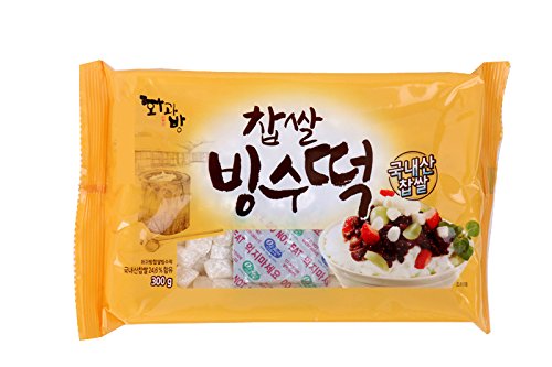 Sweet Rice Cake Topping: & Boiled Red Bean for Shaved Ice, Snow Con(Patbingsu): Rice Cake(300g) 1EA & Boiled Red Bean(475g) 1EA; 팥빙수, 찹쌀빙수떡과 통단팥 캔