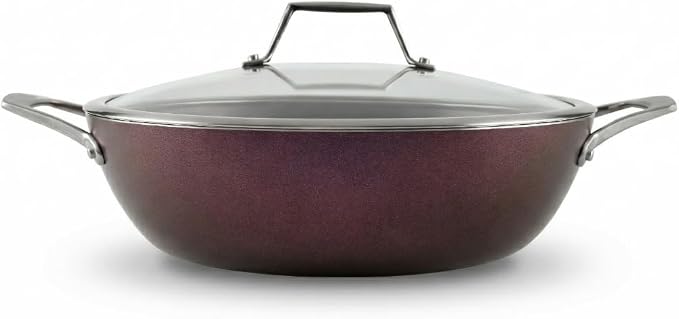 TECHEF - Art Pan Collection, 5 Qt / 12-in Nonstick All Purpose Chef Pan with Cover, Made in Korea (5-quart Chef Pan)
