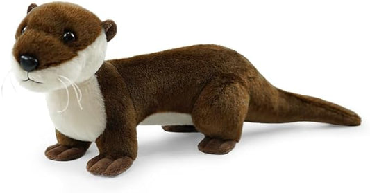 River Otter Stuffed Animals for Kids,Lying Posture Otter Ocean Cute Animal Plush Toy Birthday Gift for Boys Girl Children（Lying）