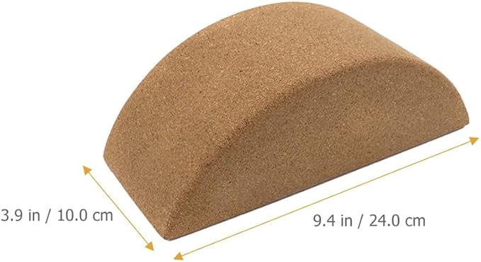 VOSAREA Cork Yoga Block High Density Yoga Brick for Balance Stretching Pilates Hot Meditation Non Slip Support for Core Workouts 9.44 X 3.93 X 3.34 in 1 Pack