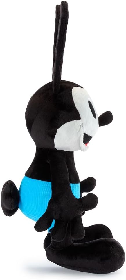 Disney Store Official Oswald The Lucky Rabbit Medium Soft Toy for Kids, Cuddly Character with Fuzzy Texture and Embroidered Details, Stiff Rabbit Ears, Disney Plushy Suitable for All Ages.