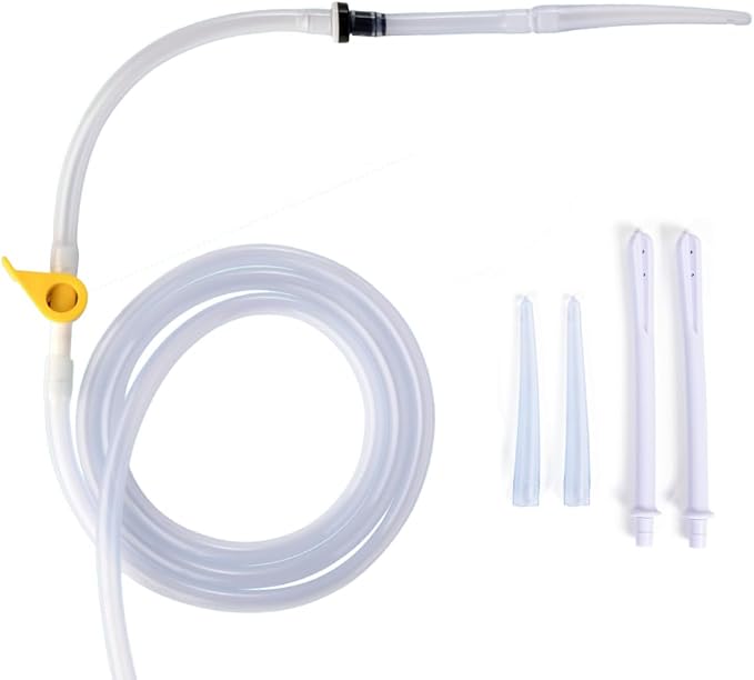 PE Premium Enema Replacement Silicone Enema Hose Tube - Reusable for Coffee & Water Colon Cleanse. 6.75 Foot Long Silicone Hose, 5 Tips Included. Detox for Men and Women