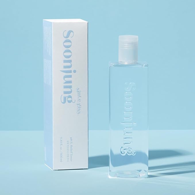 ETUDE SoonJung pH5.5 Relief Toner, Toner for Face, Hydrating Toner for Sensitive Skin, Vegan Face Toner, Panthenol, Madecassoside, Moisturizer, Korean Skin Care, Korean Toner, Beauty (11.83 Fl Oz)