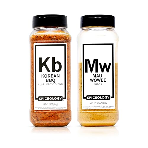 Spiceology – Sweet & Savory Seasoning Bundle – Korean BBQ & Maui Wowee Teriyaki Blends – Asian-Inspired Rubs for Pork, Chicken, Pineapple, Ribs & More – Bold, Sweet, Umami Flavor
