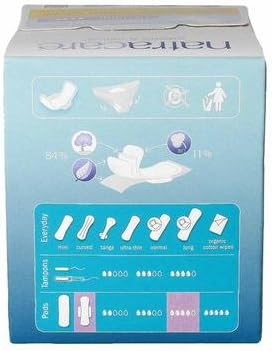 Natracare Ultra Pads with Wings Long, 10 Count (Pack of 12)