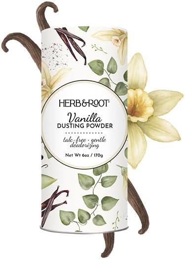 Herb & Root Body Powder Gift Set- Oprah's Favorite Things, 3 Talc-Free Scents: Lavender, Rose, Vanilla, Large Puff