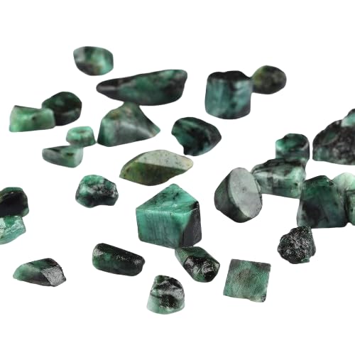 50 carats Raw Green Emerald Stone Lot, Rough Gemstone, Natural Crystals, Chakra Crystals, Healing Stones, Wholesale Pack, Jewelry Making Supply, Supply, (5-6pcs)