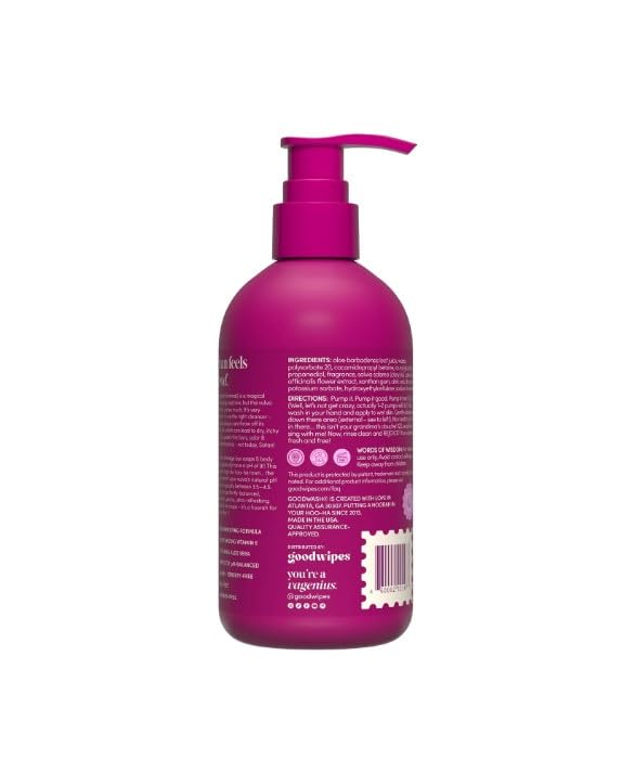 Down There Wash Aloe-Based Intimate Cleanser, pH-Balanced with Calendula and Sage, Rosewater Scent, 8.5 Oz ~ (1 Pack)