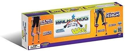 Original Walkaroo Steel 'Wee' Balance Stilts with Adjustable Height for Little Kids & Beginners (Ages 4+ and up to 120 lbs) For Active Play & Excercise; comes in Assorted Colors (Red or Blue)