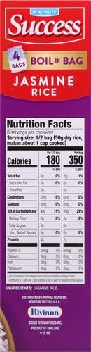 Success Boil-in-Bag Rice, Thai Jasmine Rice, 14-Ounce Box, Pack of 1 | Precooked rice bag for quick and easy meals, stovetop or microwave, ready in 10 minutes, gluten-free, kosher, non-GMO