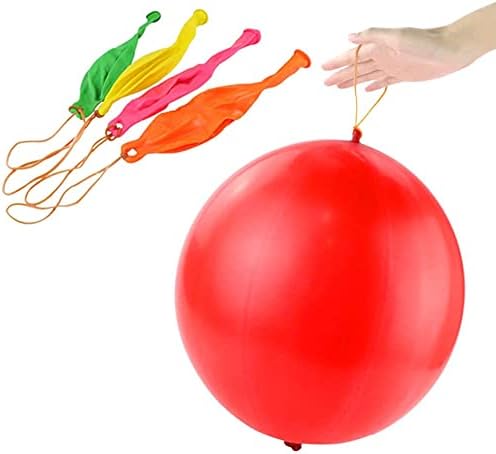 RUBFAC 80Pcs Punch Balloons, Party Favors for Kids, Thickened Heavy Duty Neon Punching Bounce Balloon for Birthday Goodie Bag Stuffers Exciting Outdoor Play Supply