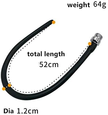 Silicone Nozzle Enema Attachment Reusable Douche Black Hose Nozzle (20 in)
