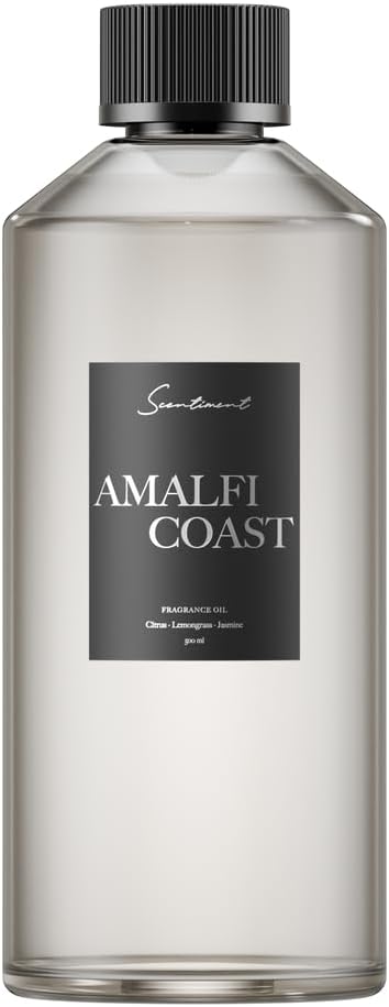 Scentiment Amalfi Coast Diffuser Oil - Premium Hotel Scent with Notes of Citrus, Lemongrass & Jasmine Home Scent, Hotel Fragrance Oil Diffuser Refill - 16.91 fl oz (500 mL)