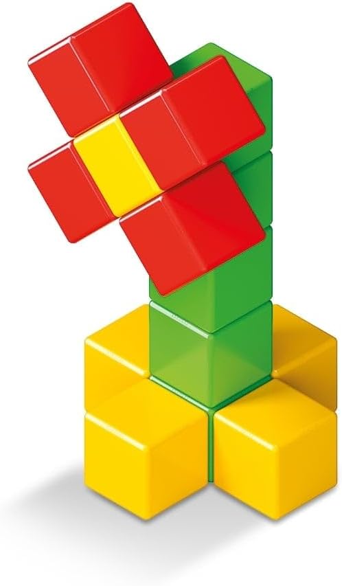 GEOMAG Premium Swiss-Made MagiCube 24-Piece Magnetic Stacking Cubes Building Set, Toddlers and Kids Ages 1-5, STEM Educational Toy, Creativity, Imagination, Early Learning Fun, Crystal Packaging